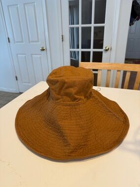 Zara Wide-Brim Sun Hat - Rust Brown